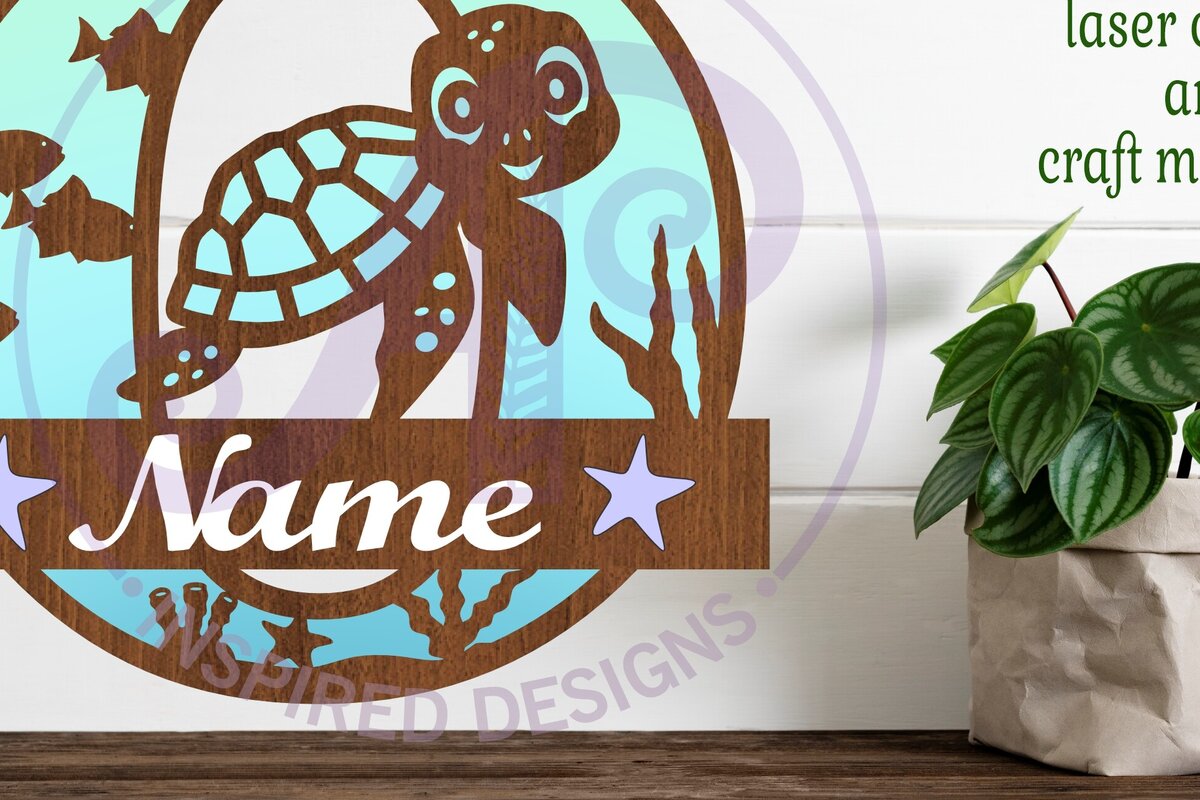 Intra απο ξύλο plywood 3mm-4mm πάχος – Μονόγραμμα κεφαλαίου της χελώνας Ocean Letter O Δίασταση  20x20 cm INTRAFABR-94204428