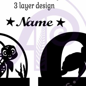 Intra απο ξύλο plywood 3mm-4mm πάχος – Μονόγραμμα κεφαλαίου της χελώνας Ocean Letter O Δίασταση  20x20 cm INTRAFABR-94204428 - Image 2