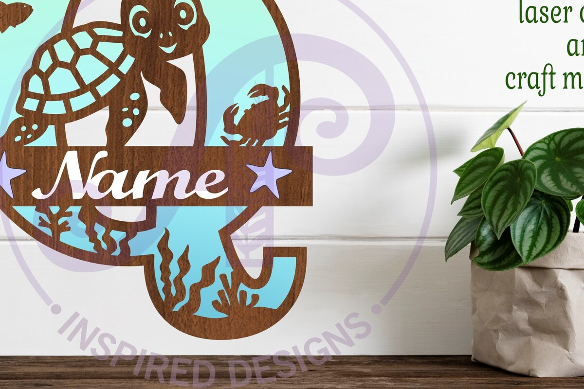 Intra απο ξύλο plywood 3mm-4mm πάχος – Μονόγραμμα κεφαλαίου της χελώνας Ωκεανός Γράμμα Q Δίασταση  20x20 cm INTRAFABR-94204492