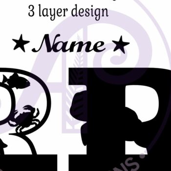 Intra απο ξύλο plywood 3mm-4mm πάχος – Μονόγραμμα κεφαλαίου της χελώνας Ωκεανός Επιστολή R Δίασταση  20x20 cm INTRAFABR-94204617 - Image 2