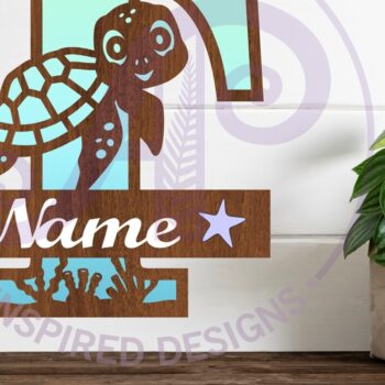 Intra απο ξύλο plywood 3mm-4mm πάχος – Μονόγραμμα κεφαλαίου της χελώνας T Δίασταση  20x20 cm INTRAFABR-94204655 - Image 1