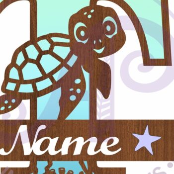 Intra απο ξύλο plywood 3mm-4mm πάχος – Μονόγραμμα κεφαλαίου της χελώνας T Δίασταση  20x20 cm INTRAFABR-94204655 - Image 3