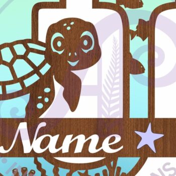 Intra απο ξύλο plywood 3mm-4mm πάχος – Μονόγραμμα κεφαλαίου της χελώνας U Δίασταση  20x20 cm INTRAFABR-94204701 - Image 3