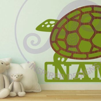 Intra απο ξύλο plywood 3mm-4mm πάχος – Σήμα ονόματος χελώνας Σχεδιασμός δύο επιπέδων Δίασταση  20x20 cm INTRAFABR-100717036 - Image 2