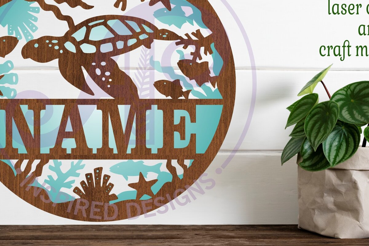 Intra απο ξύλο plywood 3mm-4mm πάχος – Σήμα ονόματος χελώνας δύο επιπέδων Δίασταση  20x20 cm INTRAFABR-98305520