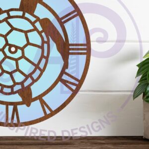 Intra απο ξύλο plywood 3mm-4mm πάχος – Ρολόι τοίχου Turtle Clock Files Cut Laser, Δίασταση  40x30 cm INTRAFABR-91926647