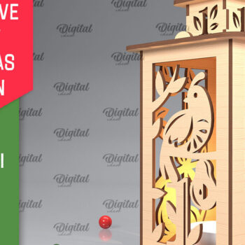 Intra απο ξύλο plywood 3mm-4mm πάχος – Πακέτο λέιζερ Twelve Days of XMas Lantern Δίασταση  20x20 cm INTRAFABR-103367123 - Image 4