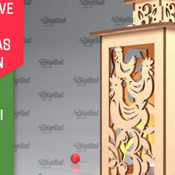 Intra απο ξύλο plywood 3mm-4mm πάχος – Πακέτο λέιζερ Twelve Days of XMas Lantern Δίασταση  20x20 cm INTRAFABR-103367123 - Image 6