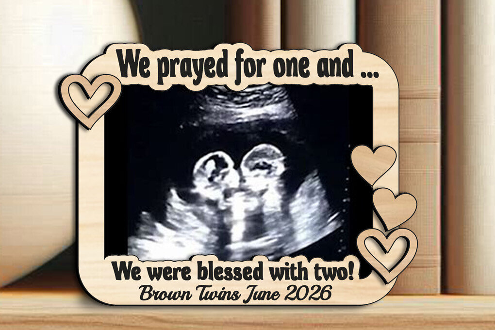 Intra απο ξύλο plywood 3mm-4mm πάχος – Ανακοίνωση Twin Babies Ultrasound Δίασταση  20x20 cm INTRAFABR-123098108