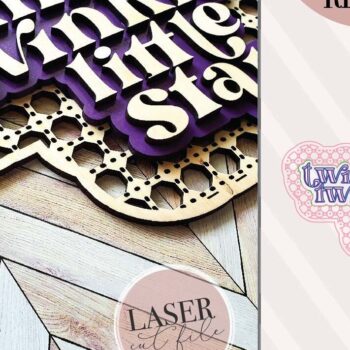 Intra απο ξύλο plywood 3mm-4mm πάχος – Twinkle Twinkle Litte Star Δίασταση  20x20 cm INTRAFABR-71541324 - Image 2