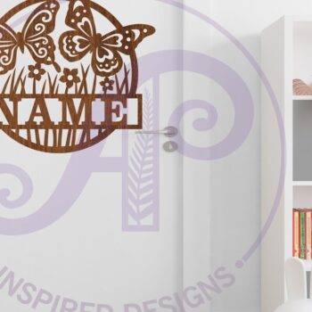 Intra απο ξύλο plywood 3mm-4mm πάχος – Πινακίδα ονόματος δύο πεταλούδων Cut Laser Δίασταση  20x20 cm INTRAFABR-87279991 - Image 4