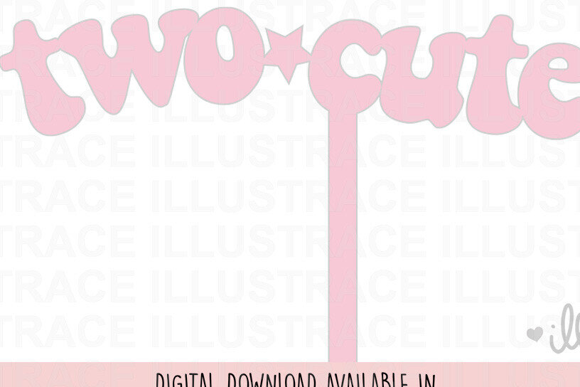 Intra απο ξύλο plywood 3mm-4mm πάχος – Two Cute Cake Topper Δίασταση  20x20 cm INTRAFABR-86769079