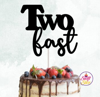 Intra απο ξύλο plywood 3mm-4mm πάχος – Δύο Γρήγορες τούρτες 2ων γενεθλίων Δίασταση  20x20 cm INTRAFABR-79625931 - Image 1