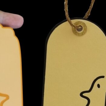 Intra απο ξύλο plywood 3mm-4mm πάχος – Δύο Ετικέτες Δώρου - Φάντασμα Δίασταση  20x20 cm INTRAFABR-38339952 - Image 3