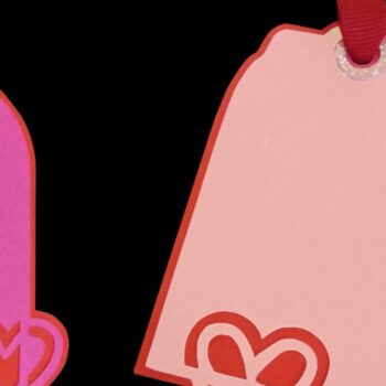 Intra απο ξύλο plywood 3mm-4mm πάχος – Δύο Ετικέτες δώρου - Καρδιά Δίασταση  20x20 cm INTRAFABR-38408233 - Image 2