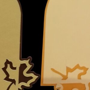 Intra απο ξύλο plywood 3mm-4mm πάχος – Δύο Ετικέτες δώρου - Φύλλο κολοκύθας Δίασταση  20x20 cm INTRAFABR-38328477