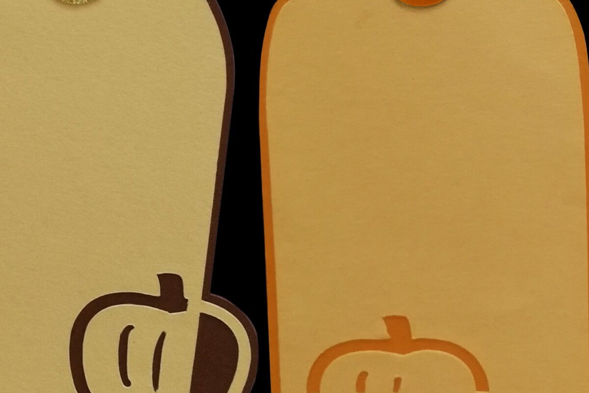 Intra απο ξύλο plywood 3mm-4mm πάχος – Δύο Ετικέτες Δώρου - Κολοκύθα Δίασταση  20x20 cm INTRAFABR-38287889