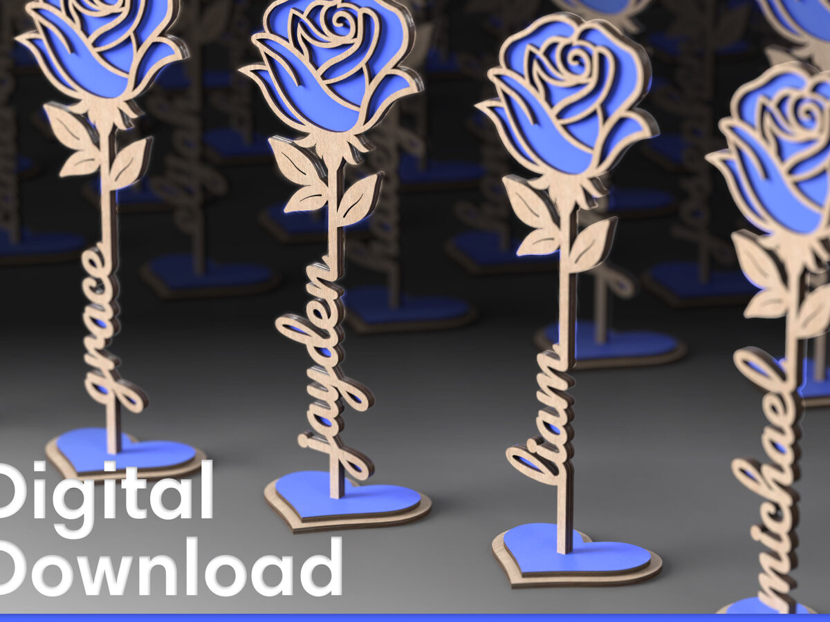 Intra απο ξύλο plywood 3mm-4mm πάχος – Αρχεία κομμένα με λέιζερ δύο στρώσεων λουλουδιών Δίασταση  20x20 cm INTRAFABR-96814842