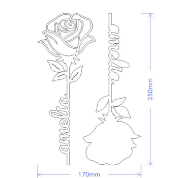 Intra απο ξύλο plywood 3mm-4mm πάχος – Αρχεία κομμένα με λέιζερ δύο στρώσεων λουλουδιών Δίασταση  20x20 cm INTRAFABR-96814842 - Image 2