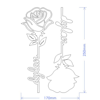 Intra απο ξύλο plywood 3mm-4mm πάχος – Αρχεία κομμένα με λέιζερ δύο στρώσεων λουλουδιών Δίασταση  20x20 cm INTRAFABR-96814842 - Image 4