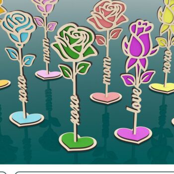 Intra απο ξύλο plywood 3mm-4mm πάχος – Δύο στρώσεις τριαντάφυλλο κοπής με λέιζερ Δίασταση  20x20 cm INTRAFABR-59746634 - Image 1