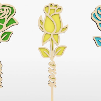 Intra απο ξύλο plywood 3mm-4mm πάχος – Δύο στρώσεις τριαντάφυλλο κοπής με λέιζερ Δίασταση  20x20 cm INTRAFABR-59746634 - Image 3