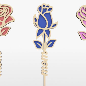 Intra απο ξύλο plywood 3mm-4mm πάχος – Δύο στρώσεις τριαντάφυλλο κοπής με λέιζερ Δίασταση  20x20 cm INTRAFABR-59746634 - Image 4