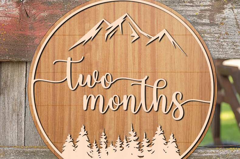 Intra απο ξύλο plywood 3mm-4mm πάχος – Στρογγυλές κάρτες δύο μηνών Δίασταση  20x20 cm INTRAFABR-78973879