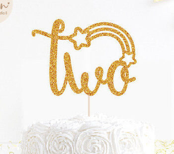 Intra απο ξύλο plywood 3mm-4mm πάχος – Δύο Rainbow Cake Topper Δίασταση  20x20 cm INTRAFABR-72742081 - Image 1