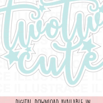 Intra απο ξύλο plywood 3mm-4mm πάχος – Two Two Cute Cake Topper Δίασταση  20x20 cm INTRAFABR-86770309 - Image 2