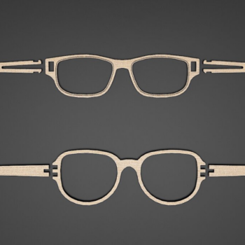 Intra απο ξύλο plywood 3mm-4mm πάχος – Tylish Glasses File 073 Δίασταση  20x20 cm INTRAFABR-117742732 - Image 1