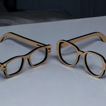 Intra απο ξύλο plywood 3mm-4mm πάχος – Tylish Glasses File 073 Δίασταση  20x20 cm INTRAFABR-117742732 - Image 5