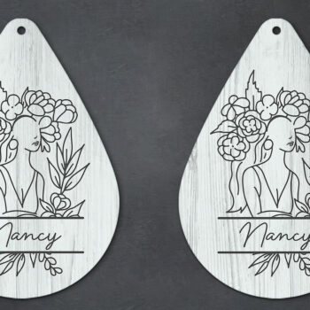 Intra απο ξύλο plywood 3mm-4mm πάχος – Σκουλαρίκι με σημαία της Ουκρανίας Δίασταση  5x5 cm INTRAFABR-26597583 - Image 2