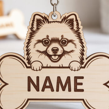 Intra απο ξύλο plywood 3mm-4mm πάχος – Πακέτο μπρελόκ με ετικέτα ονόματος σκύλου Δίασταση  5x5 cm INTRAFABR-121423522 - Image 10