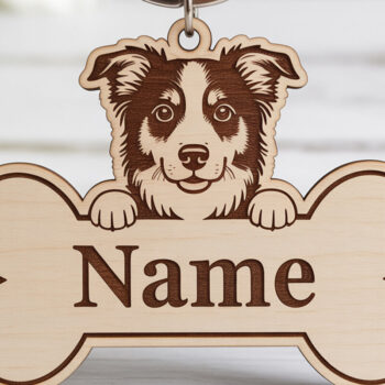 Intra απο ξύλο plywood 3mm-4mm πάχος – Πακέτο μπρελόκ με ετικέτα ονόματος σκύλου Δίασταση  5x5 cm INTRAFABR-121423522 - Image 12