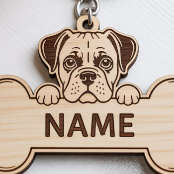 Intra απο ξύλο plywood 3mm-4mm πάχος – Πακέτο μπρελόκ με ετικέτα ονόματος σκύλου Δίασταση  5x5 cm INTRAFABR-121423522 - Image 14