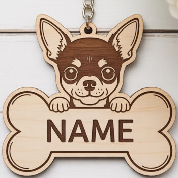 Intra απο ξύλο plywood 3mm-4mm πάχος – Πακέτο μπρελόκ με ετικέτα ονόματος σκύλου Δίασταση  5x5 cm INTRAFABR-121423522 - Image 15