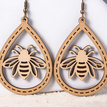 Intra απο ξύλο plywood 3mm-4mm πάχος – Πακέτο σκουλαρίκια Ultimate Cut Laser Δίασταση  5x5 cm INTRAFABR-121542593 - Image 2