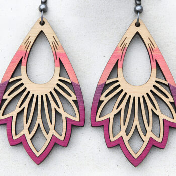 Intra απο ξύλο plywood 3mm-4mm πάχος – Πακέτο σκουλαρίκια Ultimate Cut Laser Δίασταση  5x5 cm INTRAFABR-121542593 - Image 4