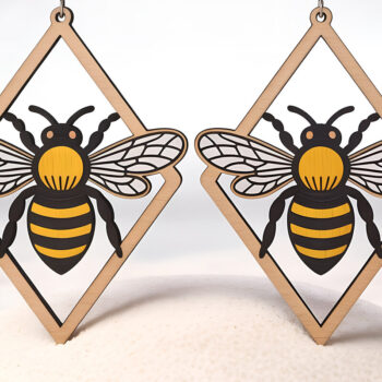 Intra απο ξύλο plywood 3mm-4mm πάχος – Πακέτο σκουλαρίκια Ultimate Cut Laser Δίασταση  5x5 cm INTRAFABR-121542593 - Image 7