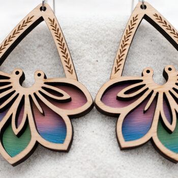 Intra απο ξύλο plywood 3mm-4mm πάχος – Πακέτο σκουλαρίκια Ultimate Cut Laser Δίασταση  5x5 cm INTRAFABR-121542593 - Image 9