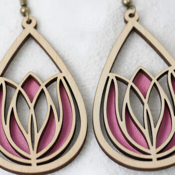 Intra απο ξύλο plywood 3mm-4mm πάχος – Πακέτο σκουλαρίκια Ultimate Cut Laser Δίασταση  5x5 cm INTRAFABR-121542593 - Image 13