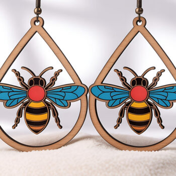 Intra απο ξύλο plywood 3mm-4mm πάχος – Πακέτο σκουλαρίκια Ultimate Cut Laser Δίασταση  5x5 cm INTRAFABR-121542593 - Image 15