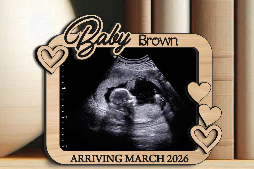 Intra απο ξύλο plywood 3mm-4mm πάχος – Υπερηχογράφημα Baby Frame Laser Δίασταση  45x45 cm INTRAFABR-122741049