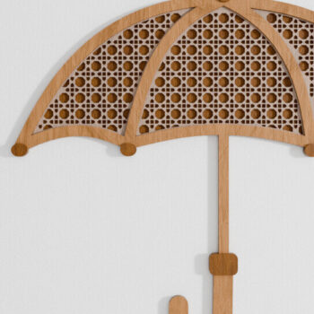 Intra απο ξύλο plywood 3mm-4mm πάχος – Umbrella Baby Rattan Lasercut Multilayer Δίασταση  20x20 cm INTRAFABR-105022803 - Image 2