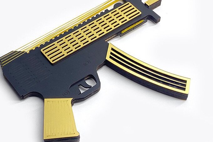 Intra απο ξύλο plywood 3mm-4mm πάχος – Αρχεία UMP Rubber Band Gun Glowforge Cut Δίασταση  20x20 cm INTRAFABR-37547832