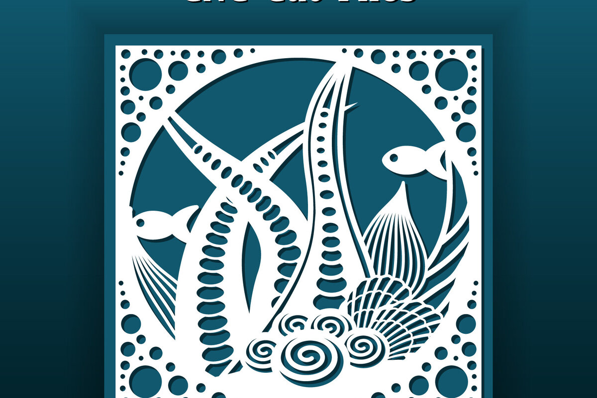 Intra απο ξύλο plywood 3mm-4mm πάχος – Αρχεία Cnc Cut Art Panel Undersea Wall Art. Δίασταση  40x30 cm INTRAFABR-19409835