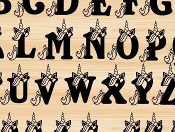 Intra απο ξύλο plywood 3mm-4mm πάχος – Μονόκερος με λέιζερ με γράμματα αλφαβήτου από το α έως το Ω Δίασταση  20x20 cm INTRAFABR-32923267 - Image 2