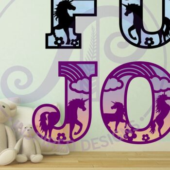 Intra απο ξύλο plywood 3mm-4mm πάχος – Σετ γραμμάτων αλφάβητου Μονόκερος. 2 Επίπεδο 49 Δίασταση  20x20 cm INTRAFABR-95643508 - Image 2