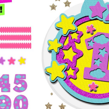 Intra απο ξύλο plywood 3mm-4mm πάχος – Unicorn Cake Topper Δίασταση  20x20 cm INTRAFABR-82091392 - Image 1